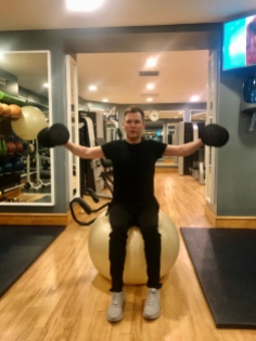 Shoulder Press on Stability Ball